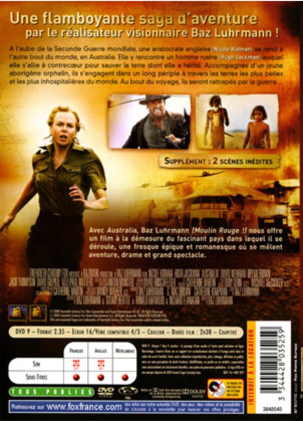 Australia DVD movie collectible [Barcode 086162384851] - Main Image 2