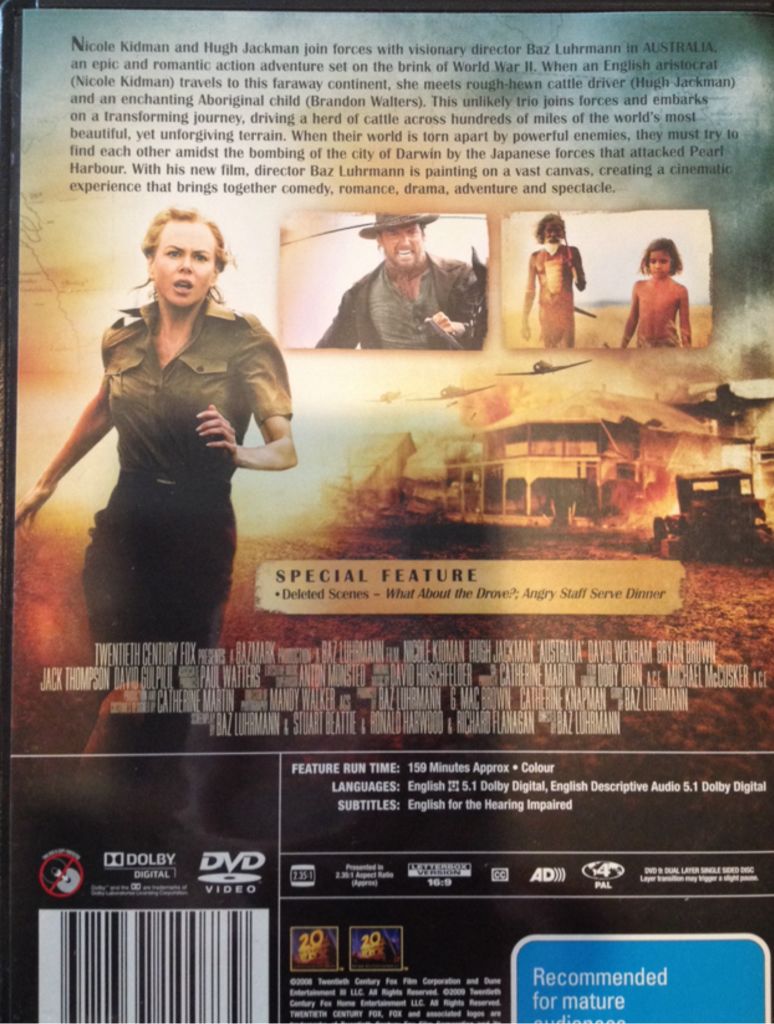 Australia DVD movie collectible [Barcode 9321337100739] - Main Image 2
