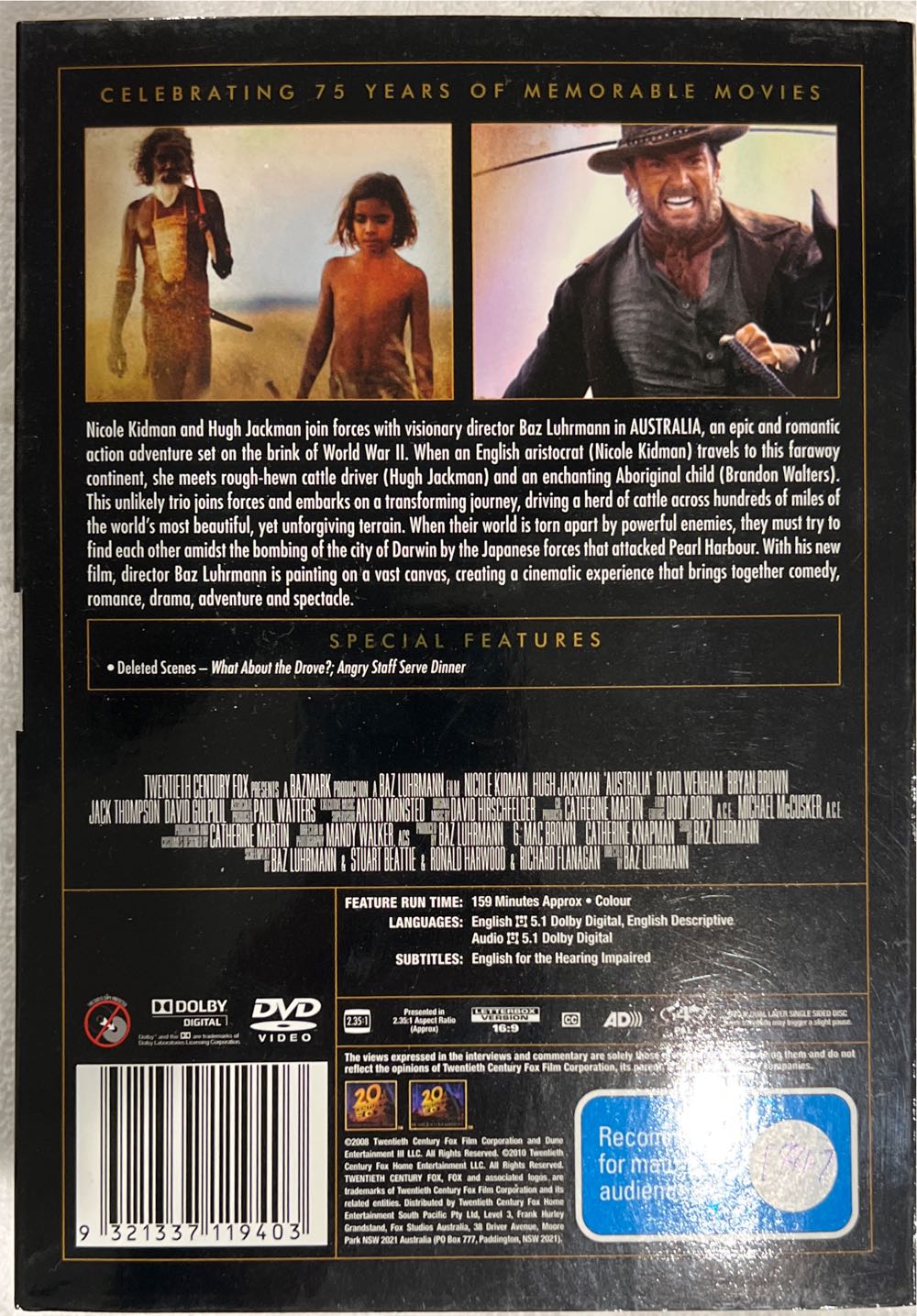 Australia DVD movie collectible [Barcode 9321337119403] - Main Image 2