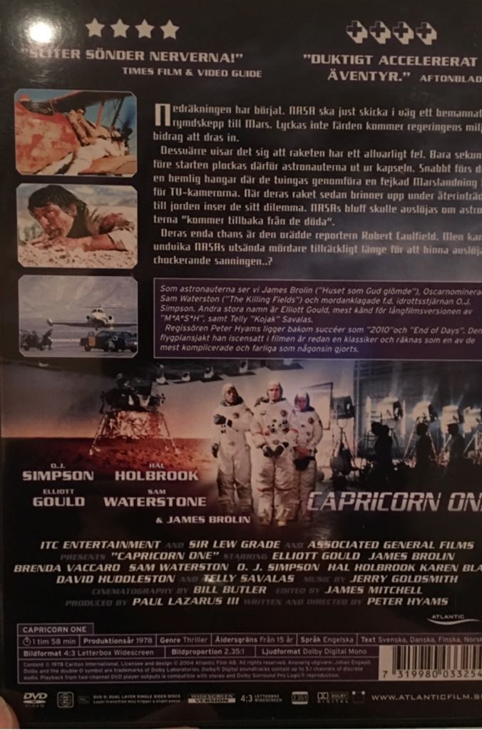 Capricorn One DVD movie collectible [Barcode 7319980033254] - Main Image 2