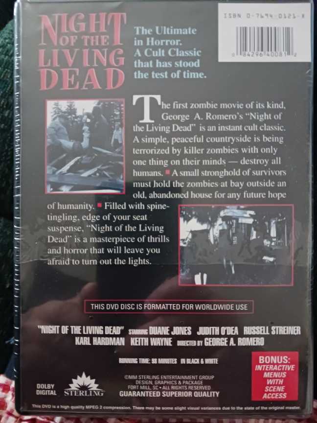 Night of the Living Dead DVD movie collectible [Barcode 084296400812] - Main Image 2