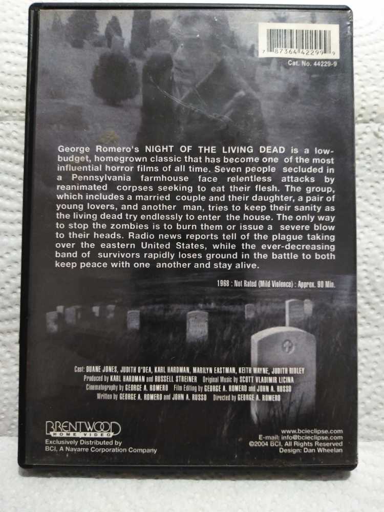 Night of the Living Dead DVD movie collectible [Barcode 787364422999] - Main Image 2