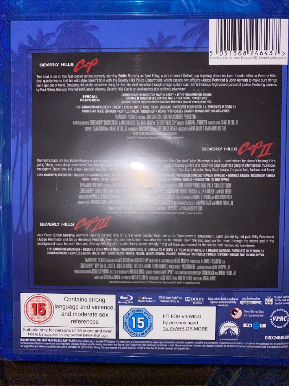 Beverly Hills Cop - Triple Movie Collection Blu-ray movie collectible [Barcode 5051368246437] - Main Image 3