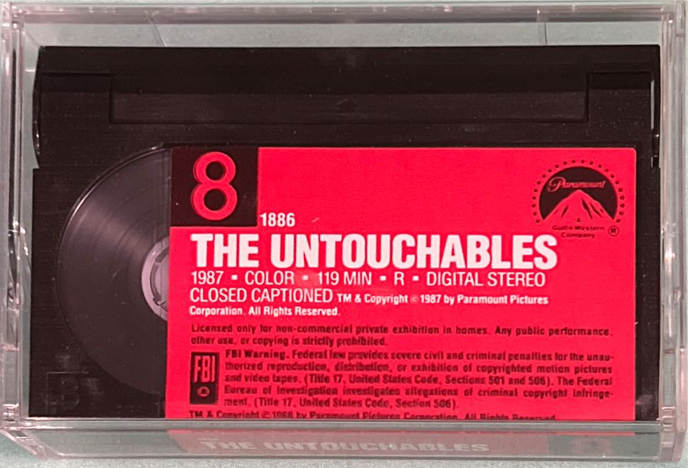 The Untouchables Video 8 movie collectible [Barcode 031504018864] - Main Image 3