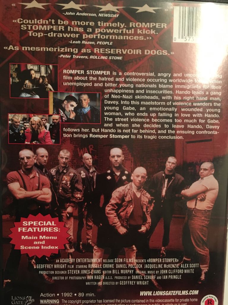 Romper Stomper DVD movie collectible [Barcode 057373147948] - Main Image 2