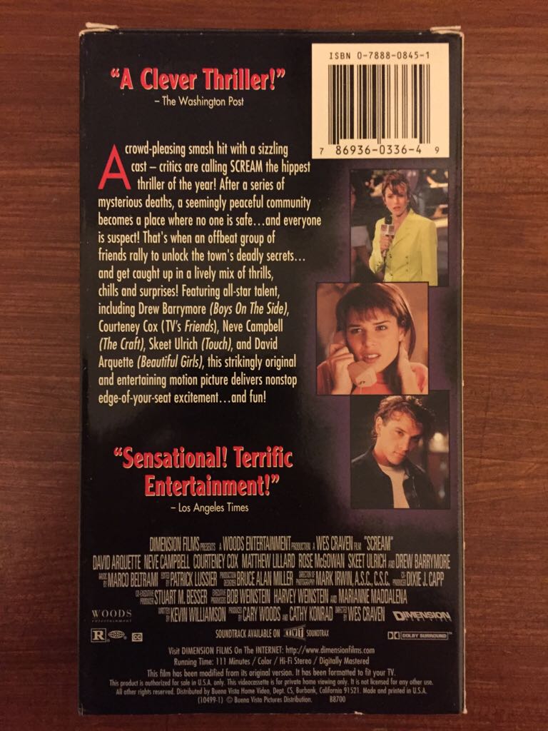 Scream DVD movie collectible [Barcode 786936033649] - Main Image 2