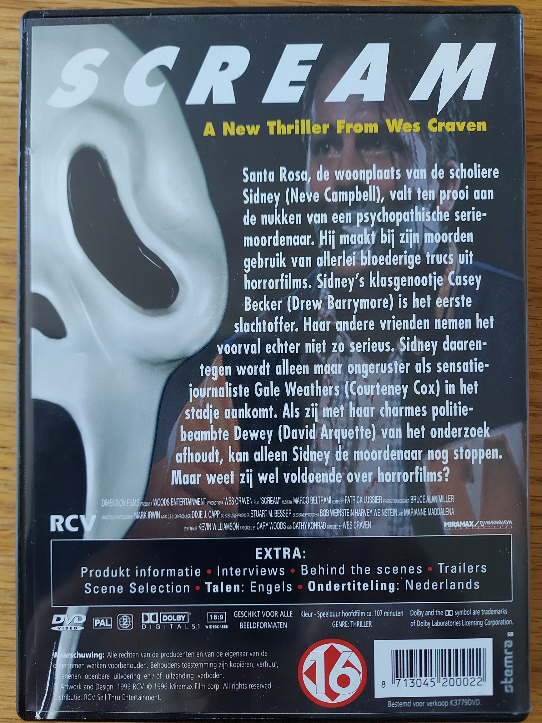 Scream DVD movie collectible [Barcode 8713045200022] - Main Image 2
