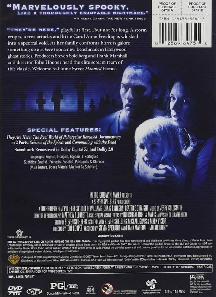 Poltergeist (Original) DVD movie collectible [Barcode 085391292197] - Main Image 2