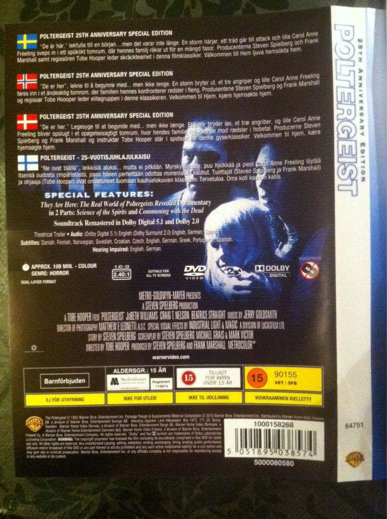 Poltergeist DVD movie collectible [Barcode 5051895038574] - Main Image 2