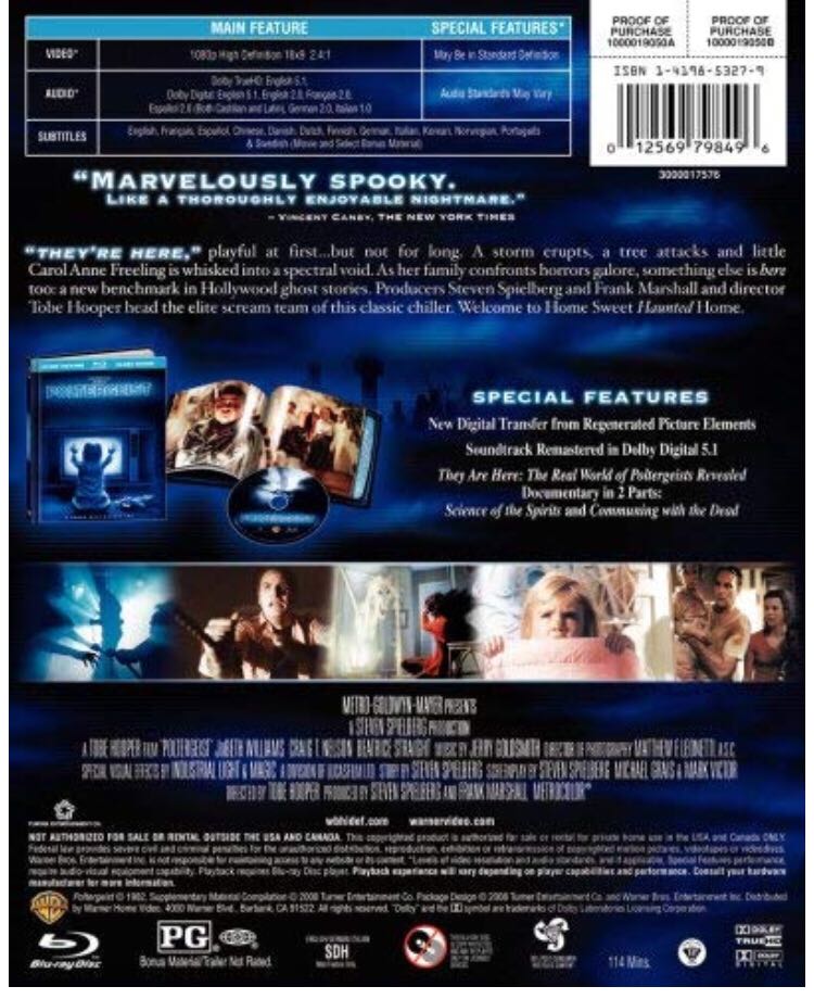 Poltergeist Blu-ray movie collectible [Barcode 7321900798495] - Main Image 2