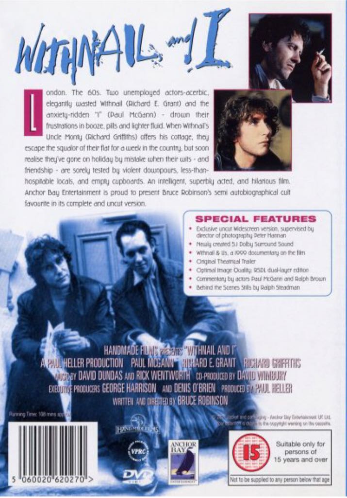 Withnail And I DVD movie collectible [Barcode 5060020620270] - Main Image 2