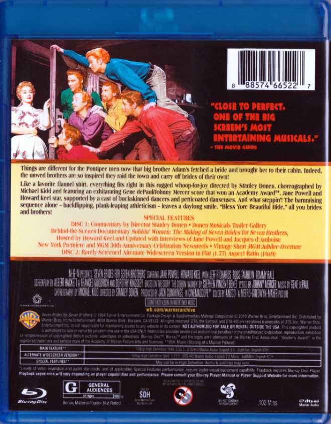Seven Brides for Seven Brothers DVD movie collectible [Barcode 7321905650651] - Main Image 2