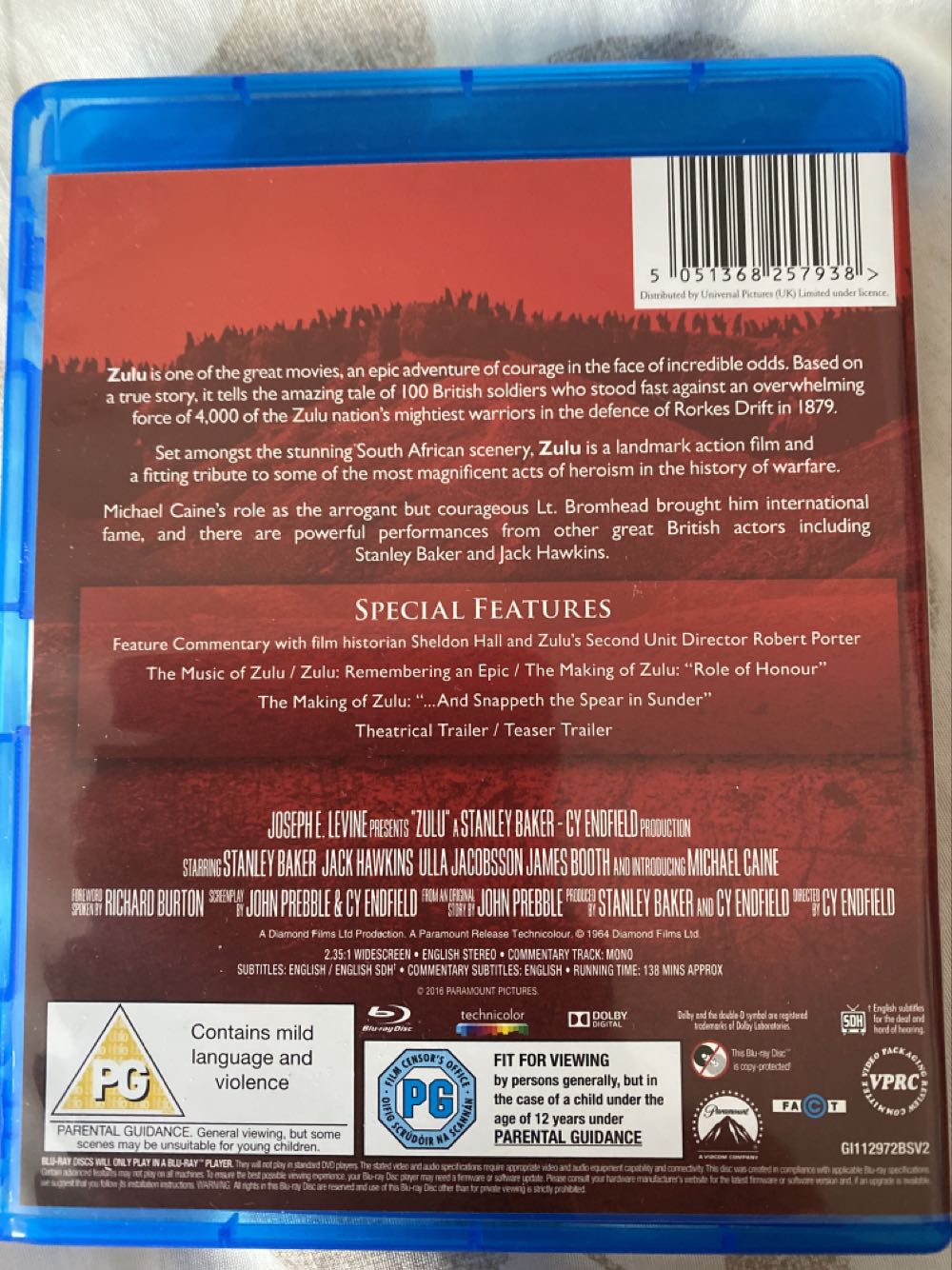 Zulu Blu-ray movie collectible [Barcode 5051368257938] - Main Image 2