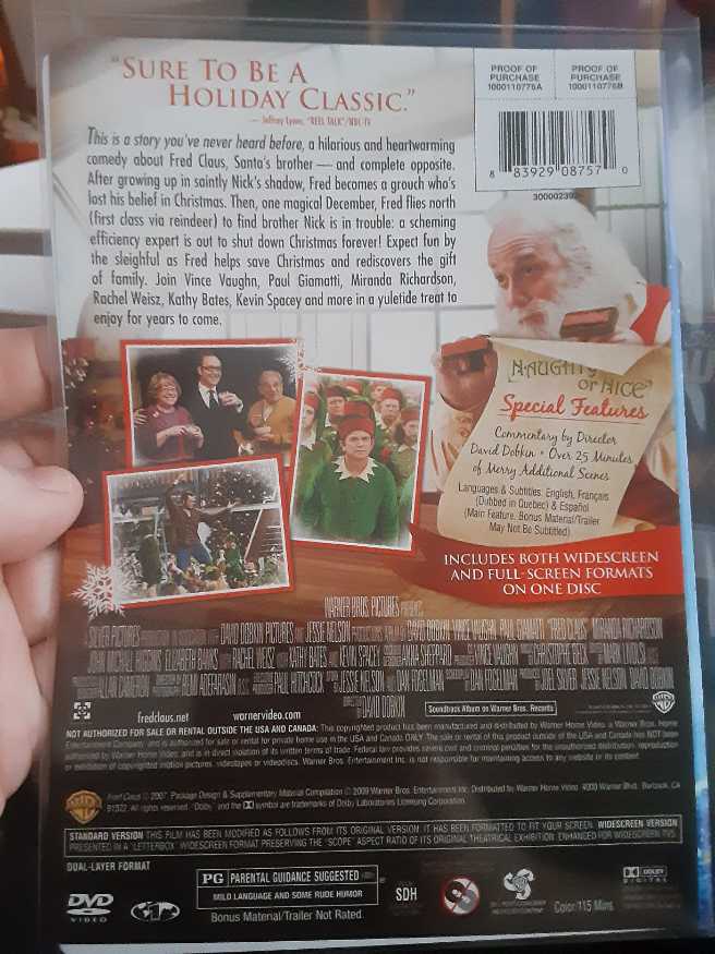 Fred Claus: Naughty Or Nice? DVD movie collectible [Barcode 883929087570] - Main Image 3