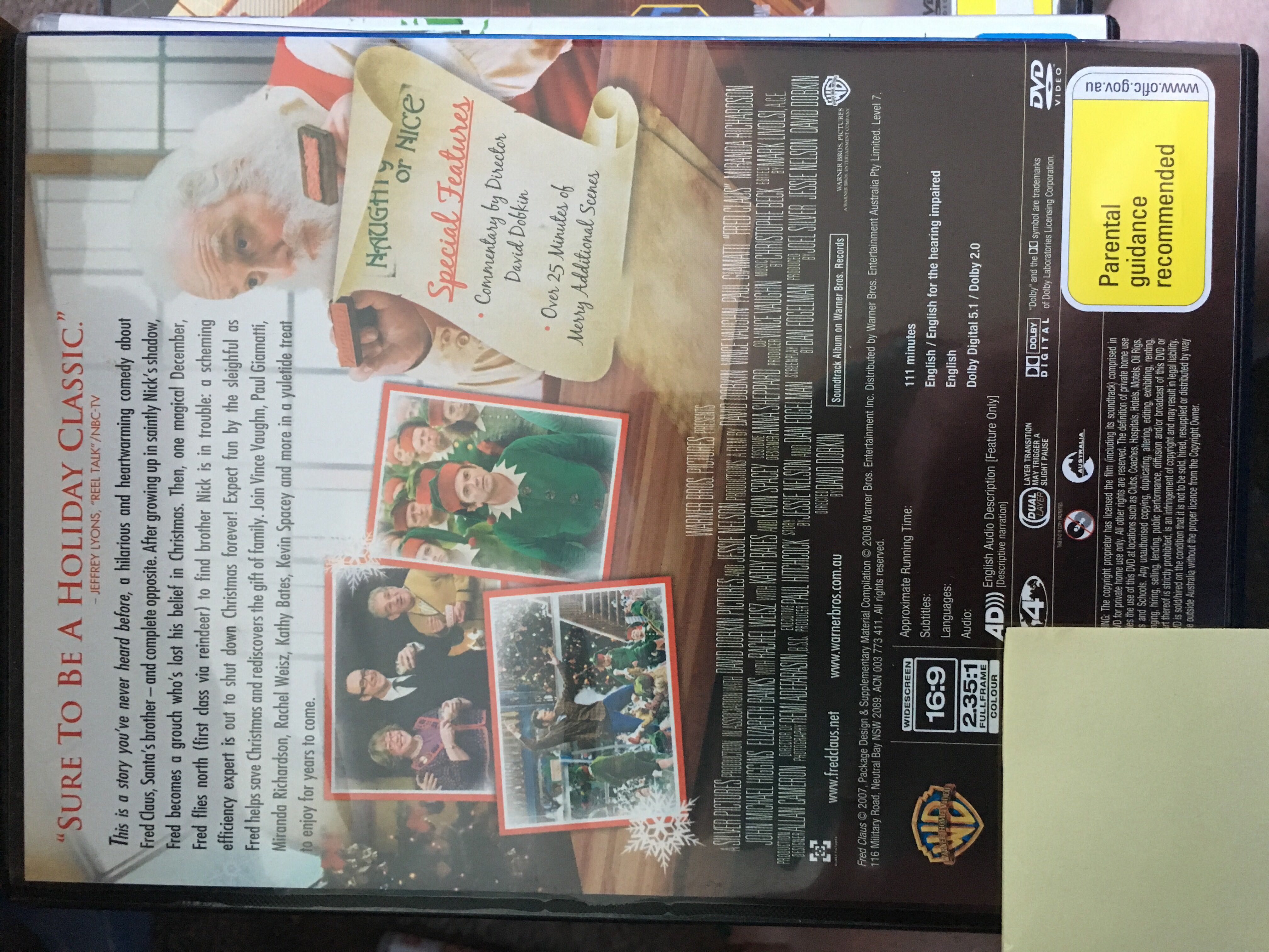 Fred Claus DVD movie collectible [Barcode 9325336042601] - Main Image 2