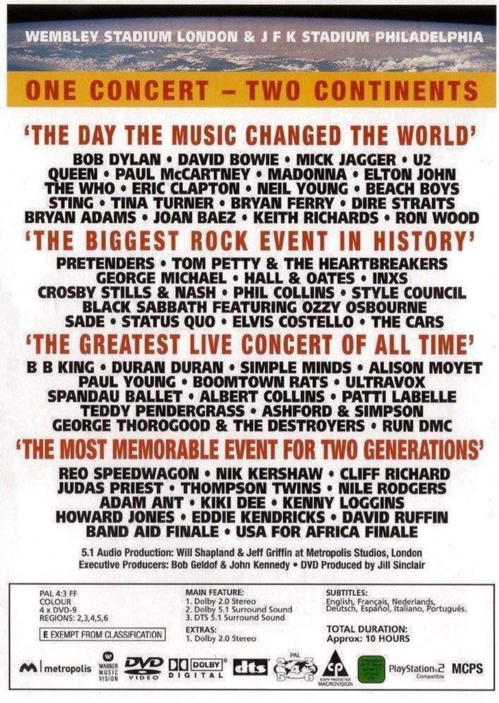 Live Aid DVD movie collectible - Main Image 2