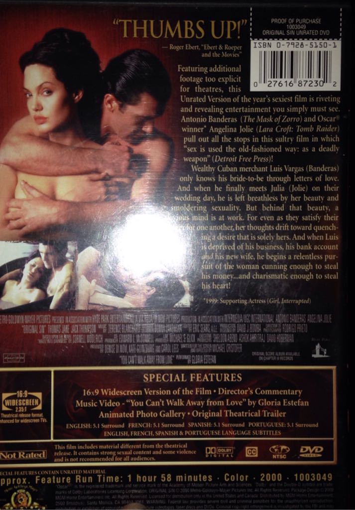 Original Sin Digital Copy movie collectible - Main Image 2