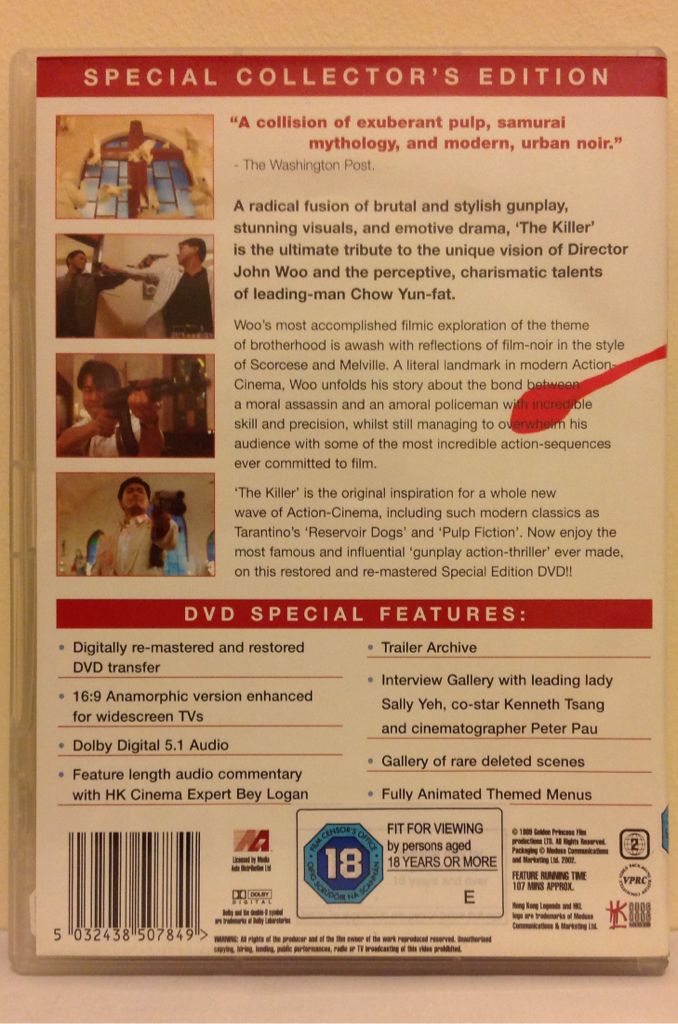 The Killer DVD movie collectible [Barcode 5032438507849] - Main Image 2