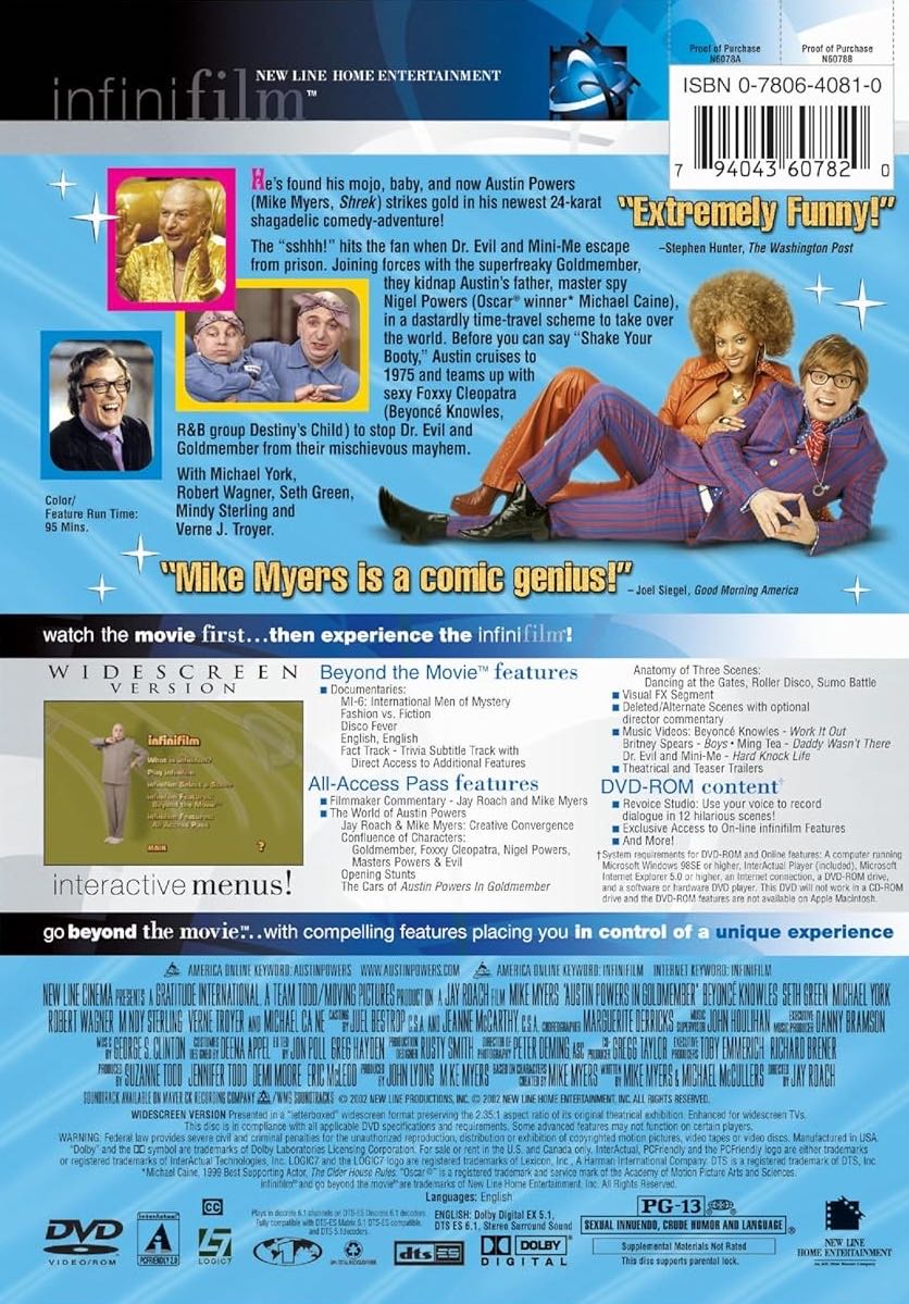 Austin Powers in Goldmember DVD movie collectible [Barcode 9404365689] - Main Image 2
