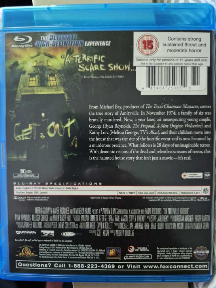 The Amityville Horror Blu-ray movie collectible [Barcode 4071680780915] - Main Image 2