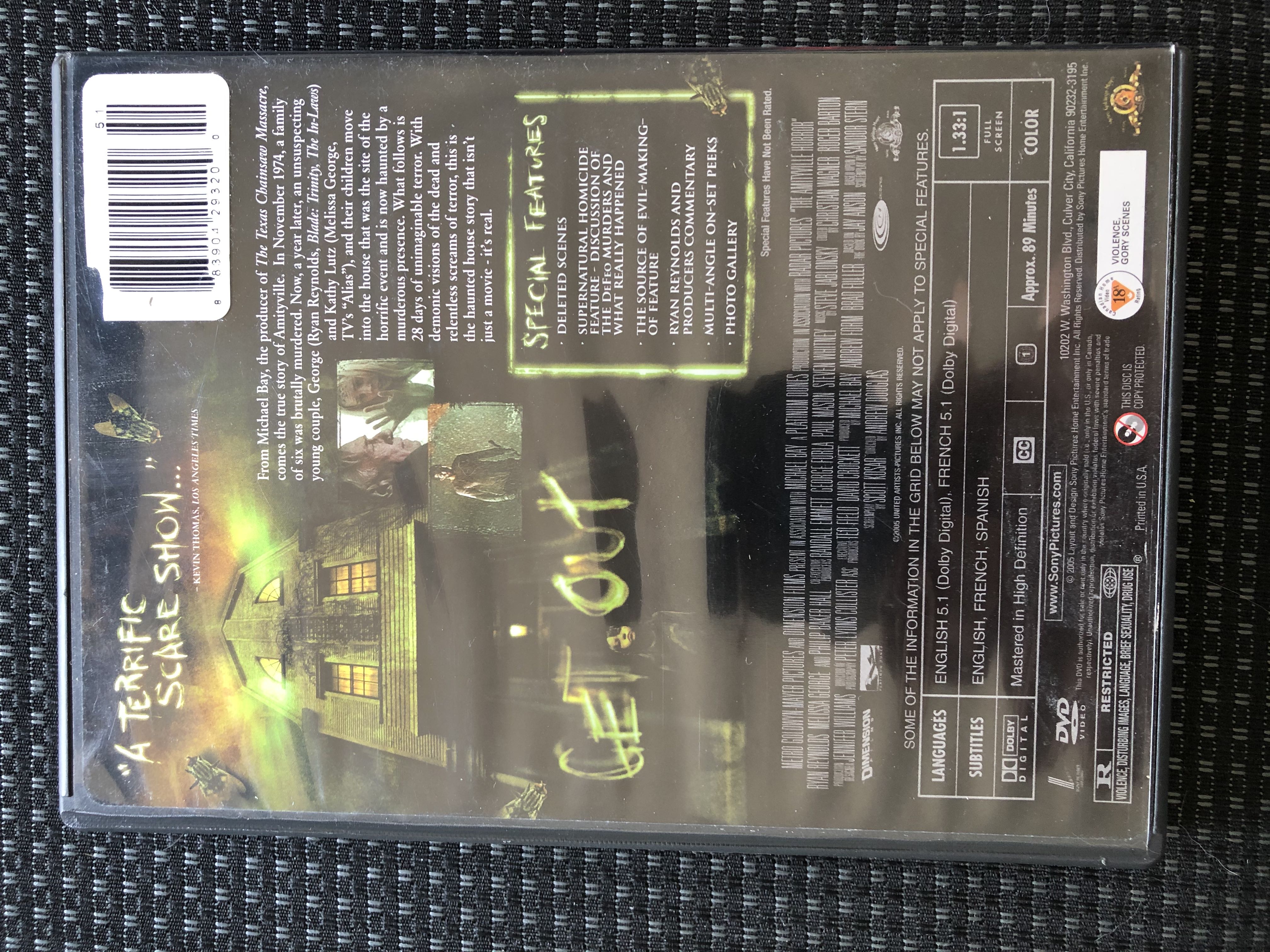 The Amityville Horror DVD movie collectible [Barcode 883904293200] - Main Image 3