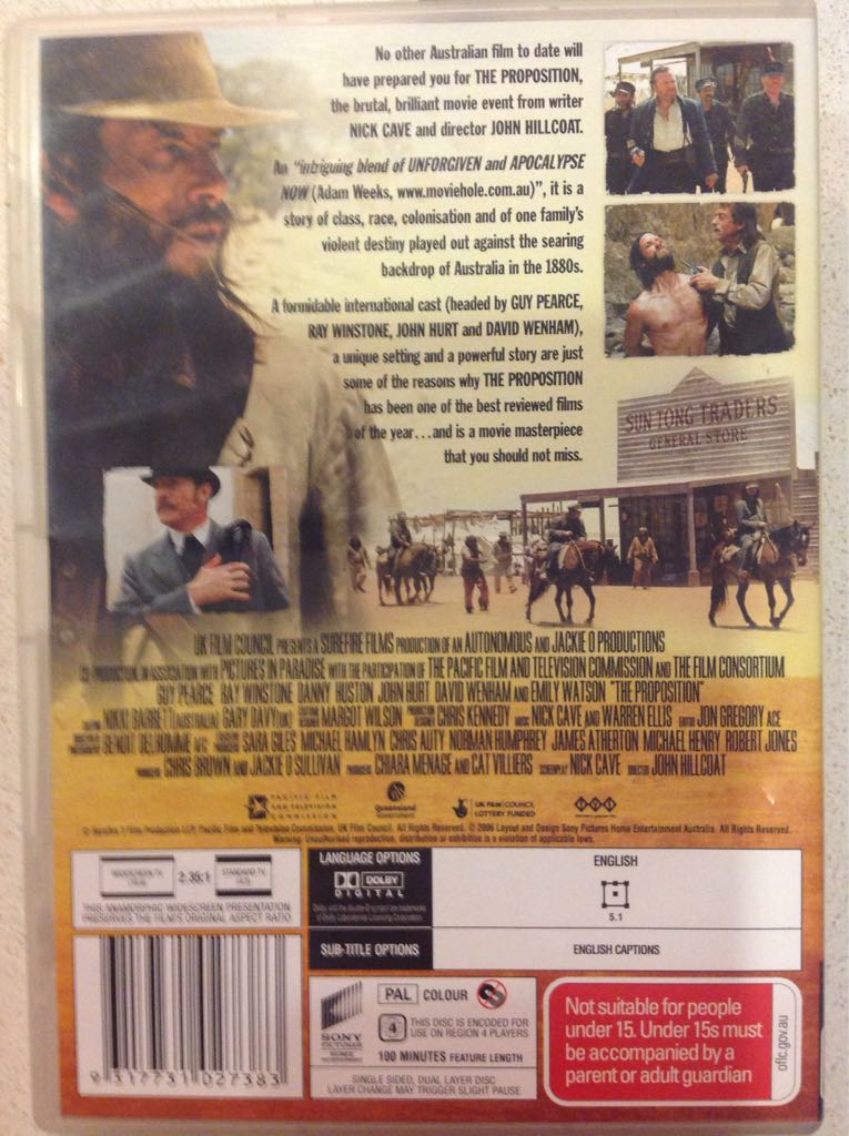 The Proposition DVD movie collectible [Barcode 9317731027383] - Main Image 2