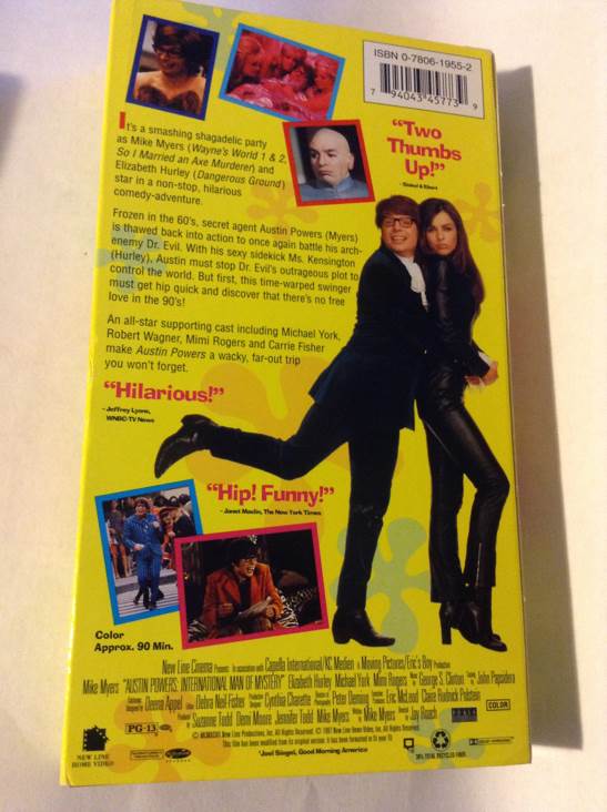 Austin Powers 1: International Man Of Mystery VHS movie collectible [Barcode 794043457739] - Main Image 2