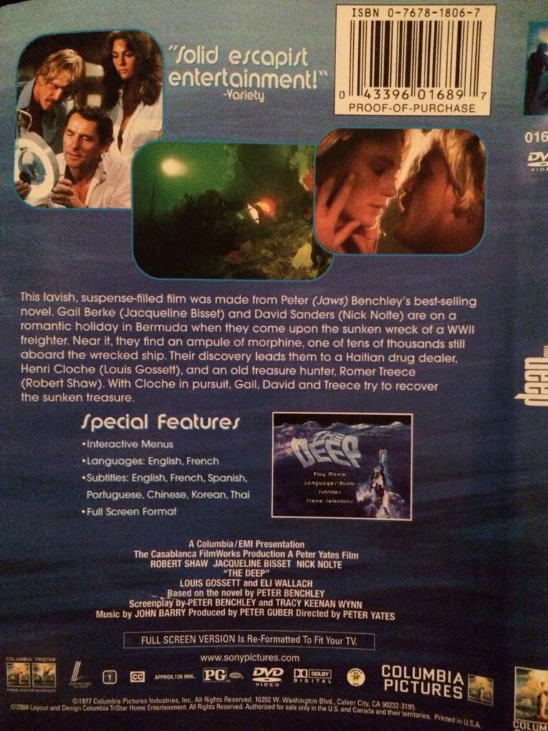 The Deep DVD movie collectible [Barcode 043396016897] - Main Image 2