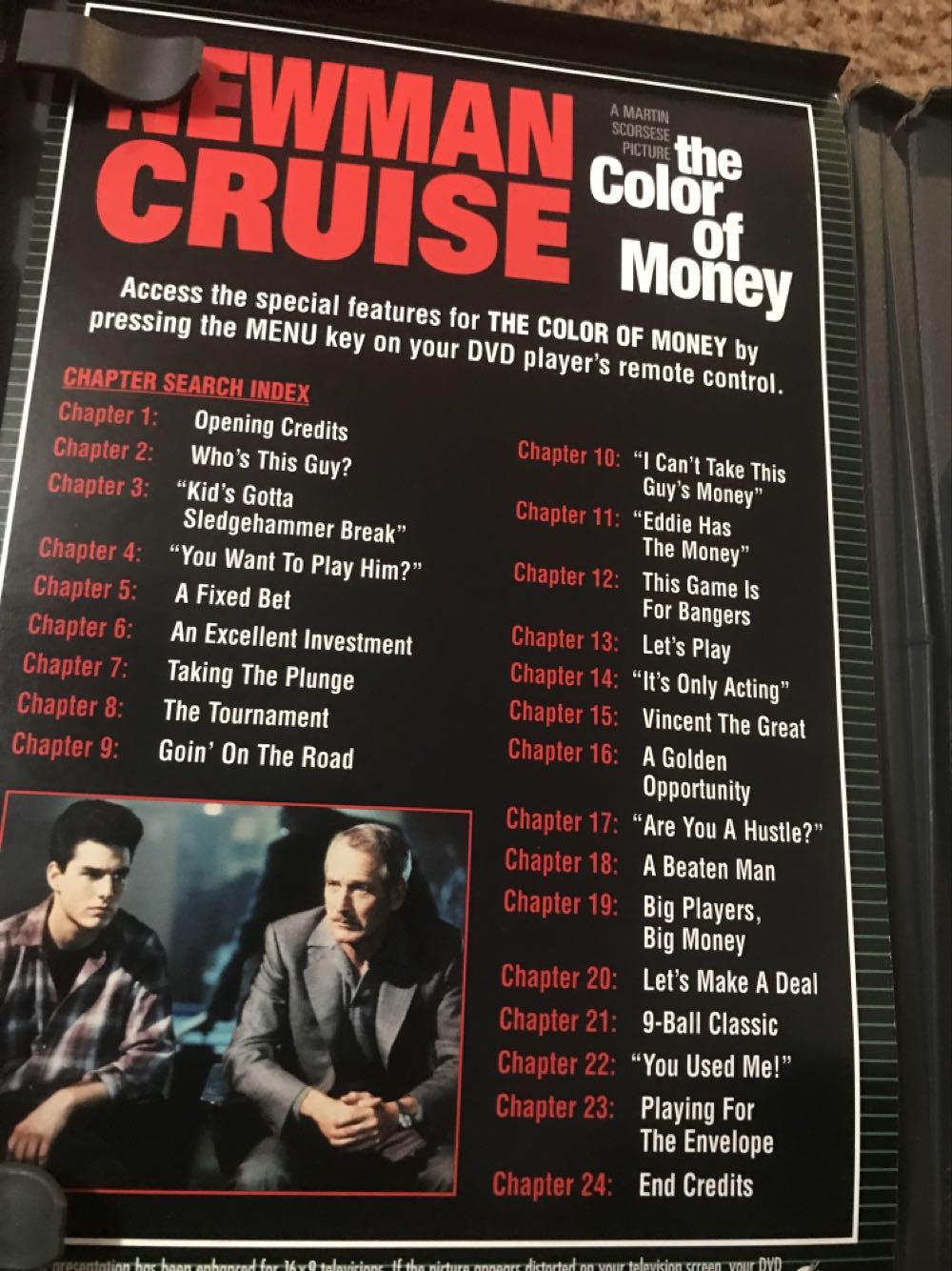 The Color Of Money DVD movie collectible [Barcode 717951004277] - Main Image 3