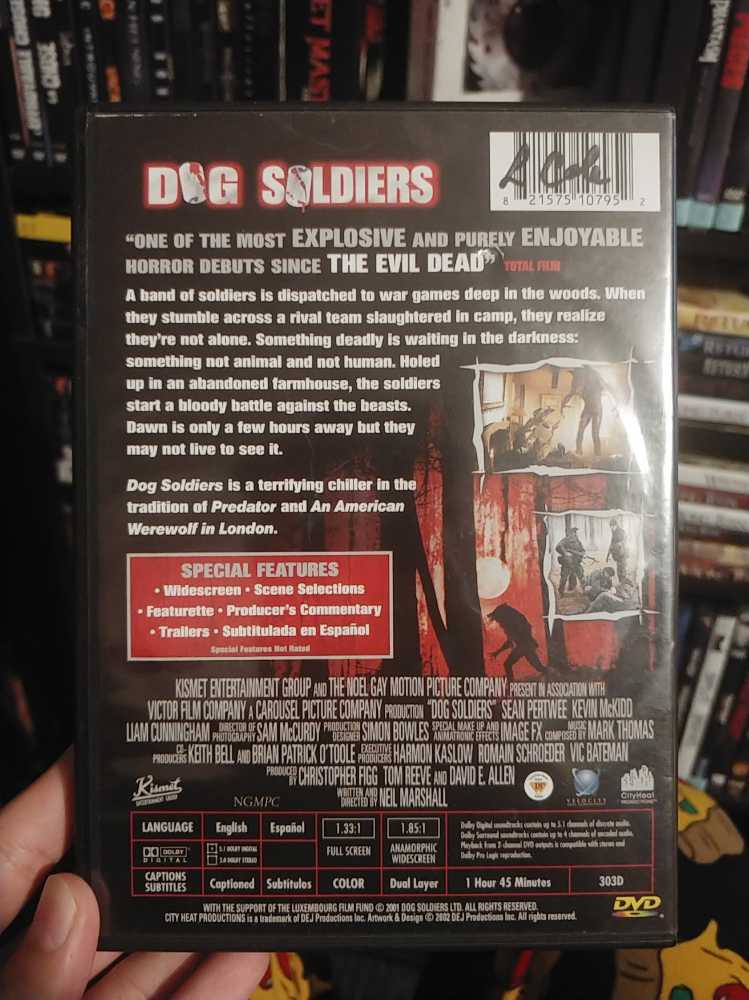 Dog Soldiers DVD movie collectible [Barcode 821575107952] - Main Image 2