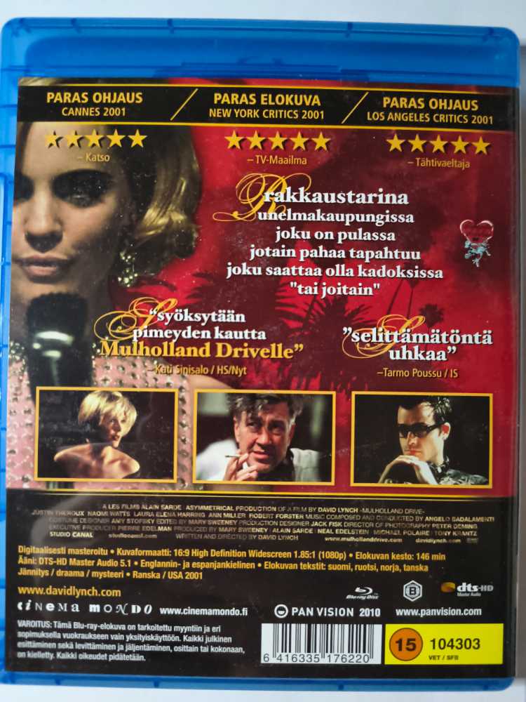 Mulholland Drive Blu-ray movie collectible [Barcode 6416335176220] - Main Image 2