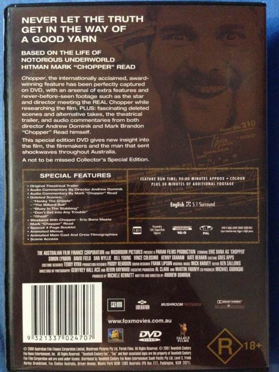 Chopper DVD movie collectible [Barcode 9321337024707] - Main Image 2