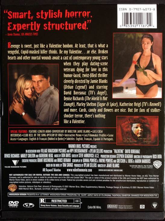 Valentine [DVD] DVD movie collectible [Barcode 085392118724] - Main Image 2