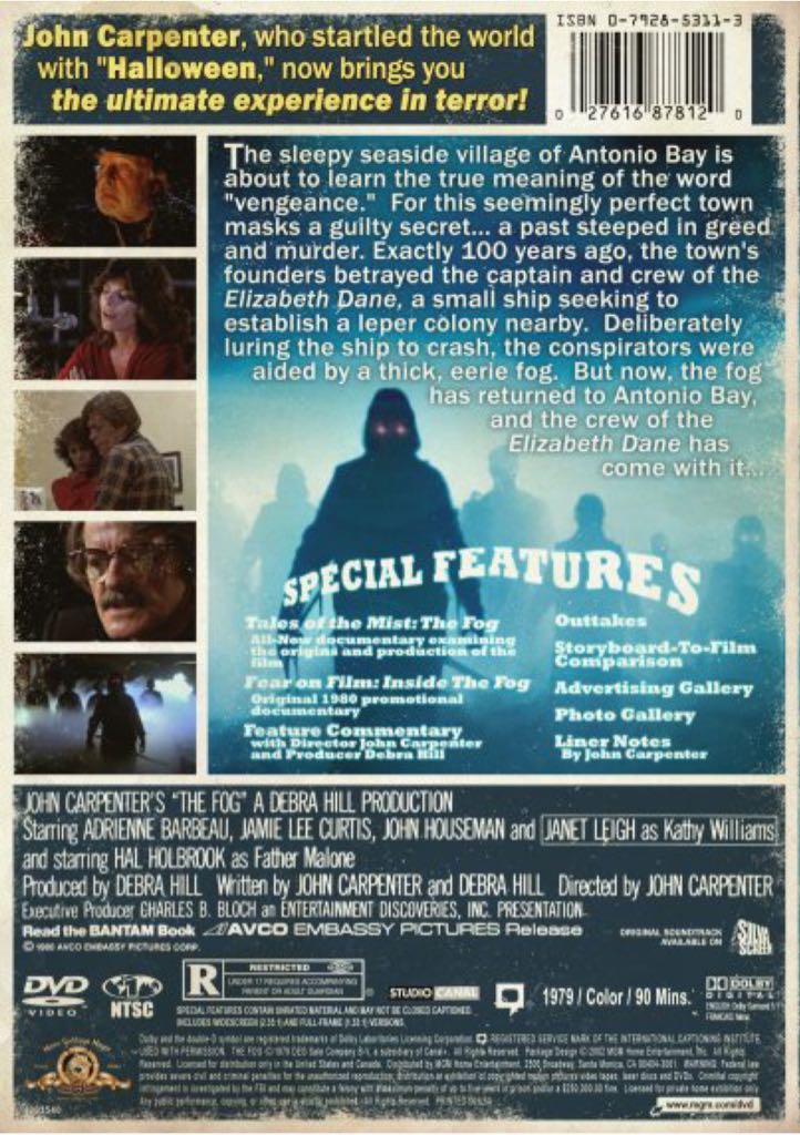 The Fog DVD movie collectible [Barcode 5060049140742] - Main Image 2