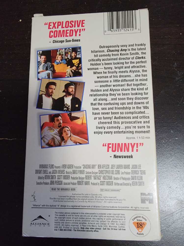 Chasing Amy DEMO VHS movie collectible [Barcode 065935124153] - Main Image 3