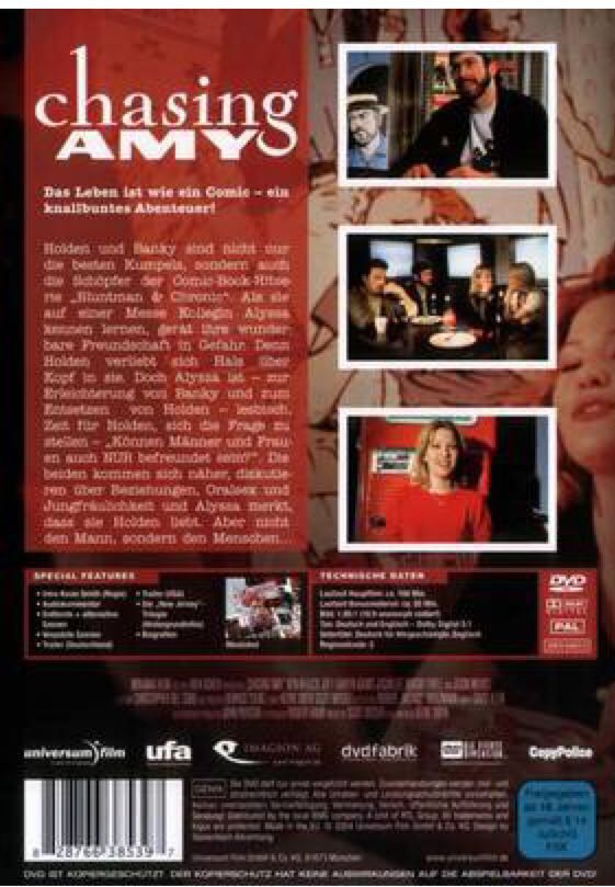 Chasing Amy DVD movie collectible [Barcode 068009102927] - Main Image 2