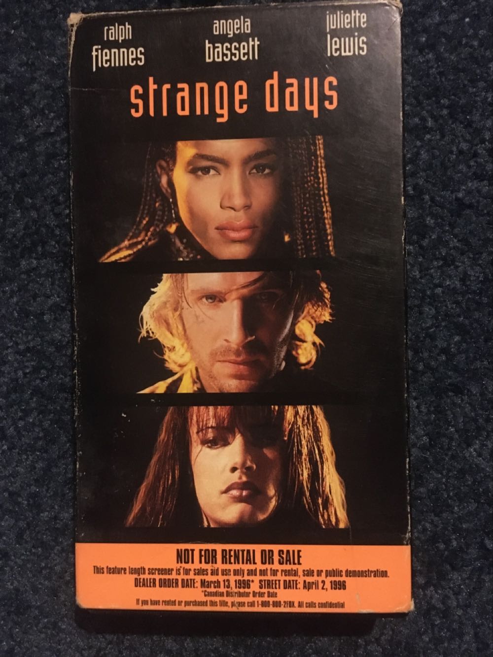 Strange Days VHS movie collectible [Barcode 086162893933] - Main Image 2