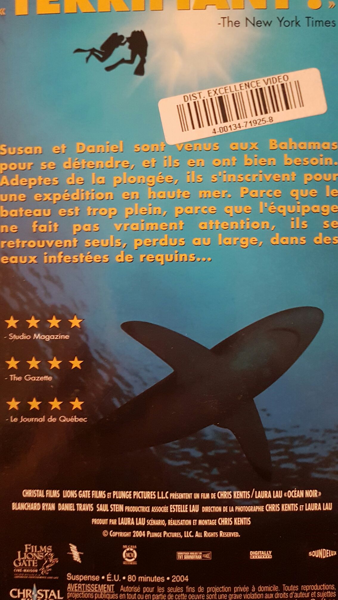 Open Water (PSP) UMD movie collectible [Barcode 031398179115] - Main Image 2