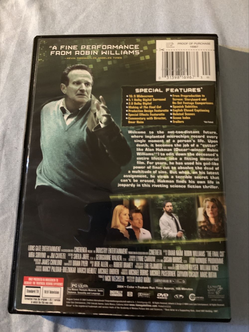 Final Cut DVD movie collectible [Barcode 031398169673] - Main Image 2