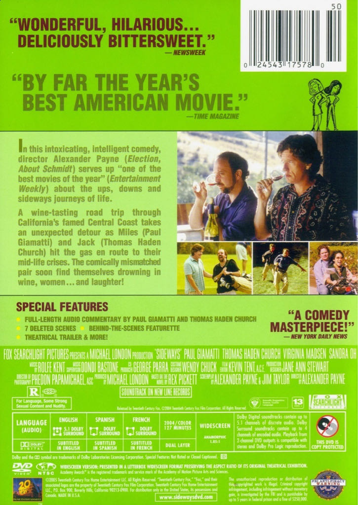 Sideways Digital Copy movie collectible [Barcode 7036984510993] - Main Image 2