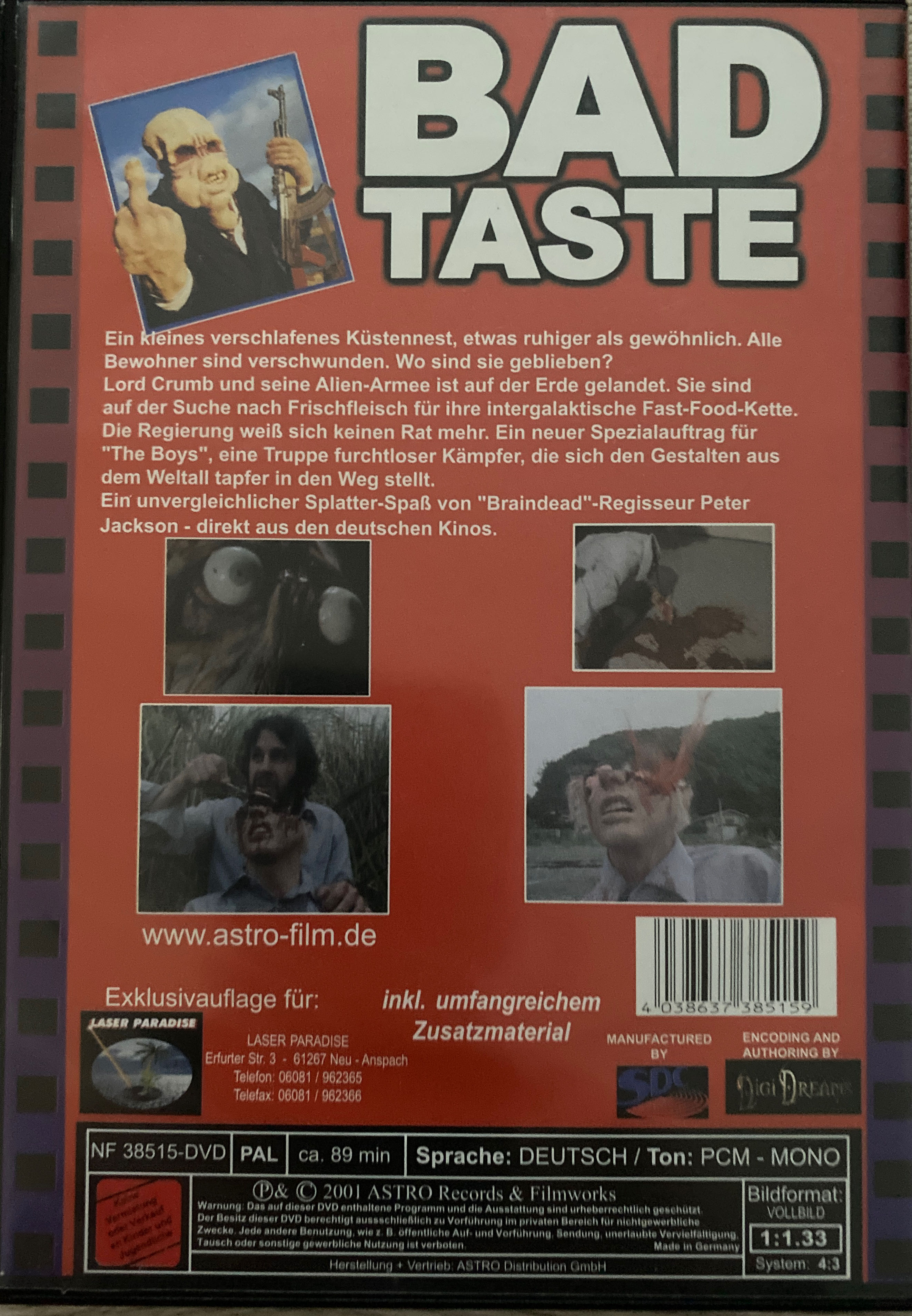 Bad Taste DVD movie collectible [Barcode 4038637385159] - Main Image 2