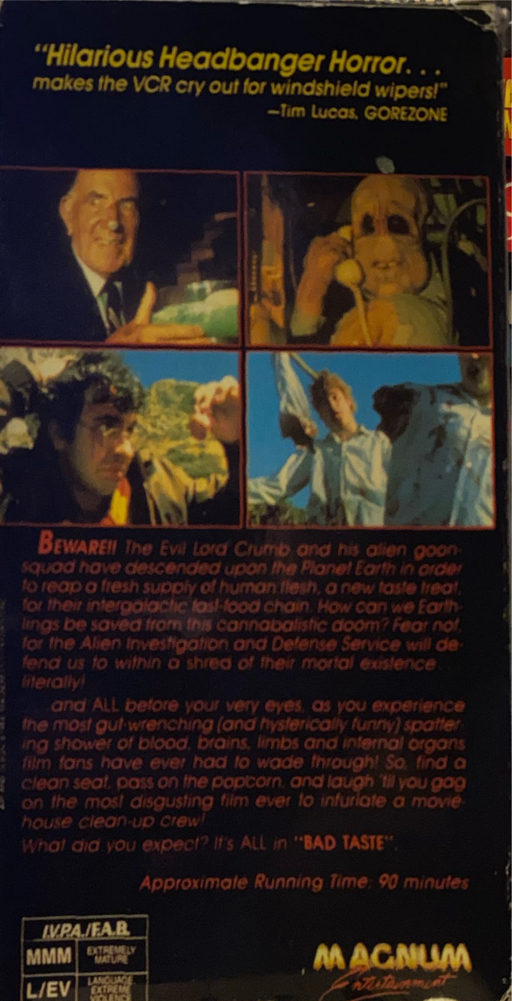 Bad Taste VHS movie collectible [Barcode 788875840440] - Main Image 3