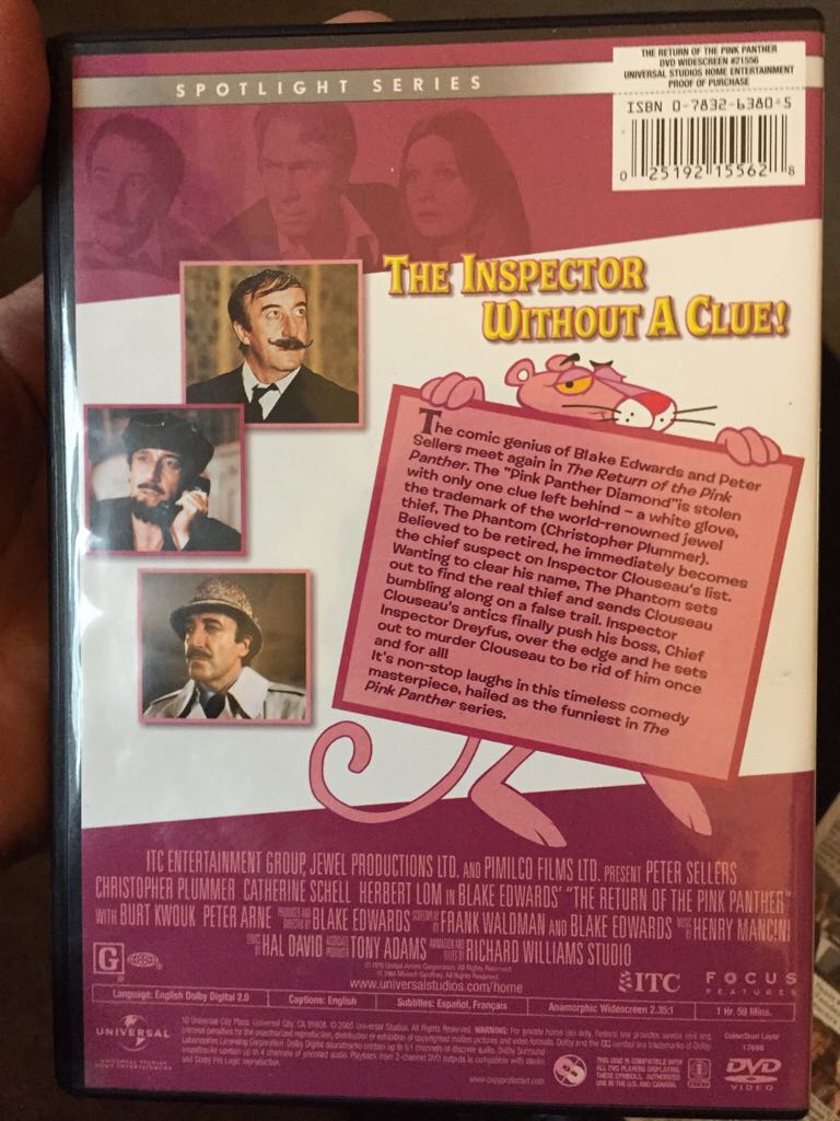 The Return of the Pink Panther DVD movie collectible - Main Image 2