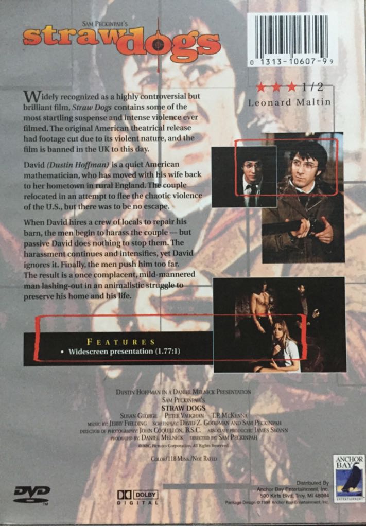 Straw Dogs DVD movie collectible [Barcode 013131060799] - Main Image 2