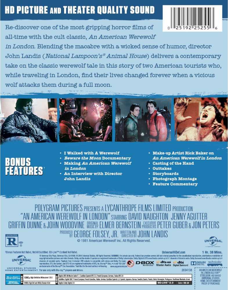 An American Werewolf in London Steelbook Blu-ray movie collectible [Barcode 025192259227] - Main Image 3