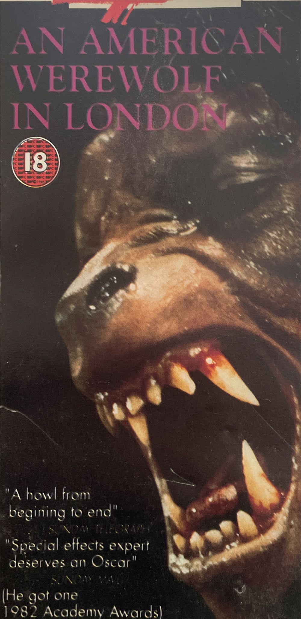 An American Werewolf in London VHS movie collectible [Barcode 044008425236] - Main Image 2