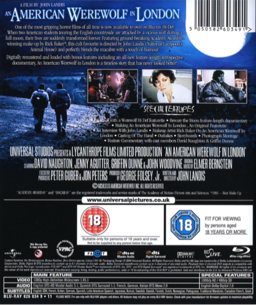 Werewolf in London Blu-ray movie collectible [Barcode 5050582606843] - Main Image 2