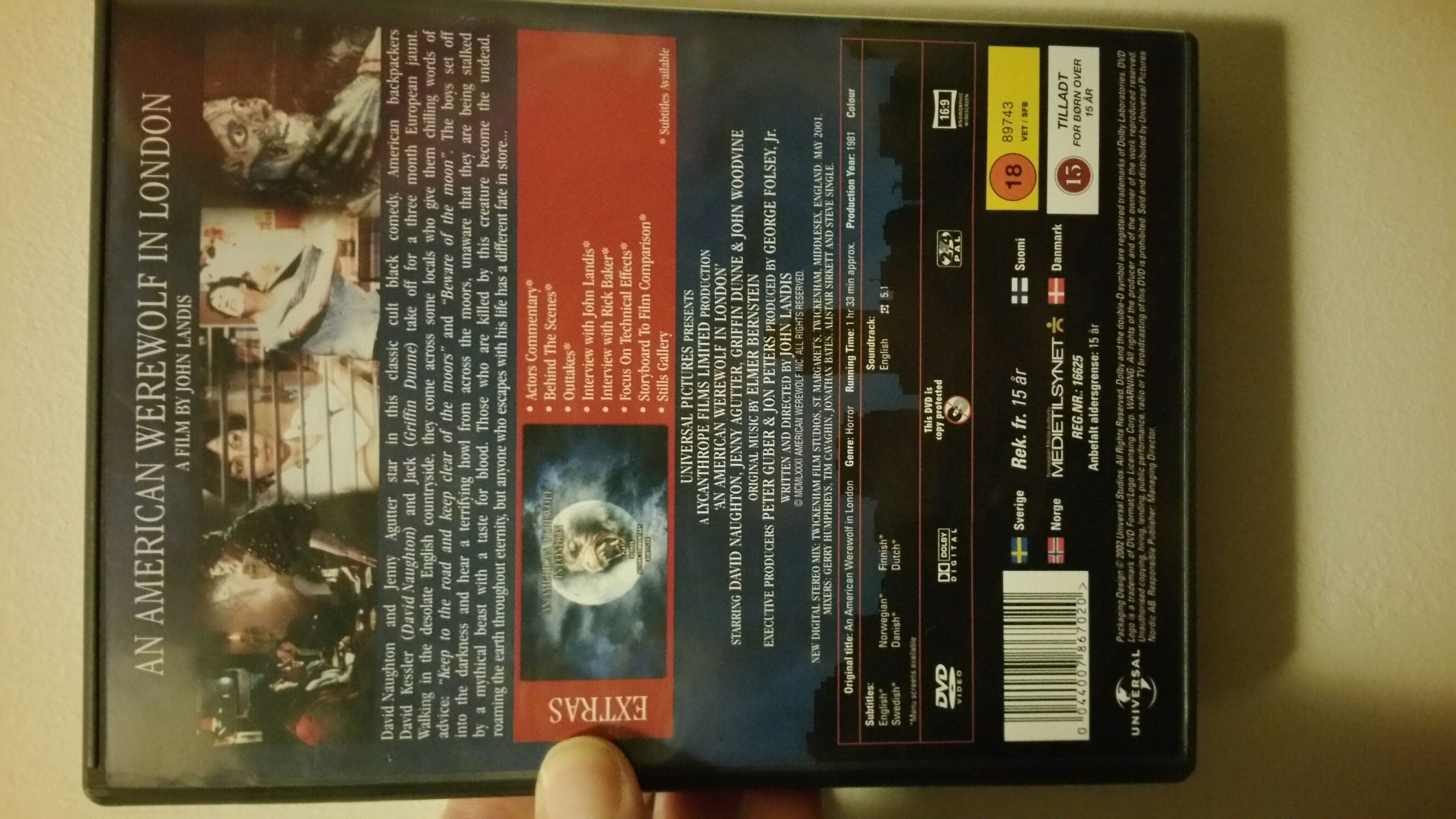 An American Werewolf in London DVD movie collectible - Main Image 2
