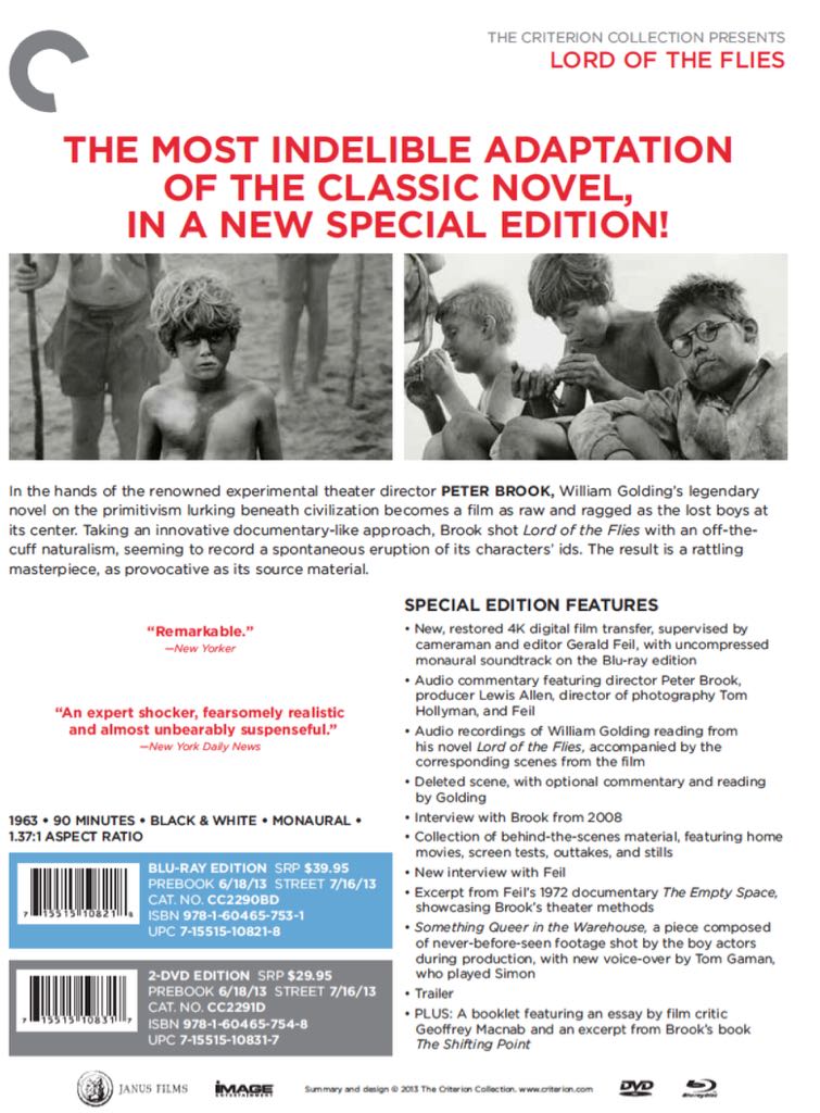 Lord of the Flies DVD movie collectible [Barcode 7321900382717] - Main Image 2