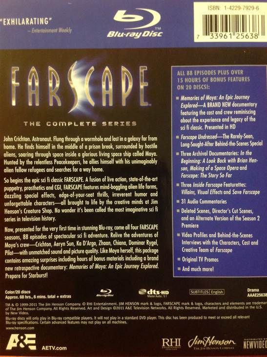 Farscape: The Complete Series Blu-ray movie collectible [Barcode 733961256383] - Main Image 2
